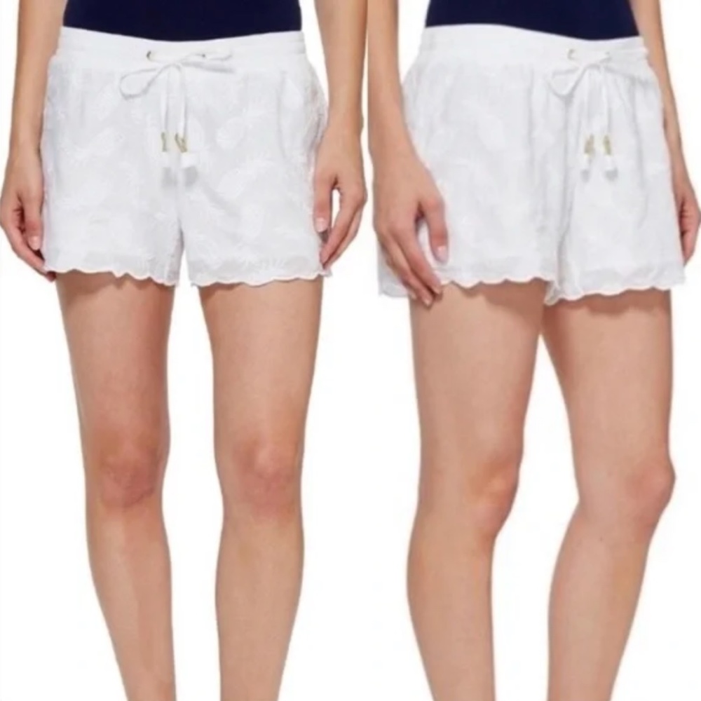 Lilly Pulitzer White Pineapple Baybreeze Shorts XS